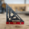 Martinez Tools Martinez Aluminium Micro Square with Level Vial – Red Metric 