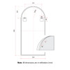 Thermo Group Thermogroup Ablaze Mirror Arch Juno Black Framed 500x800mm 