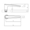 Lockwood Velocity Series 55mm Spire Lever Door Handle - Display Pack 