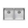  Oliveri Sonetto Double Bowl Universal Sink - Brushed Stainless Steel 