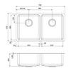  Oliveri Sonetto Double Bowl Universal Sink - Brushed Stainless Steel 