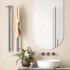  Thermorail Round 240V Vertical Single Heated Towel Rail 