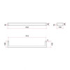  Thermorail 12V Square Single Bar Heated Towel Rail 