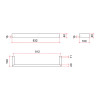 thermorail square single bar heated towel rail