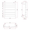 Thermorail Curved Round Polished Heated Towel Rail 7 Bar   Thermorail Curved Round Polished Heated Towel Rail 7 Bar