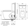 Parisi Caroma Contura II Cleanflush Wall Faced Close Coupled Toilet Suite Matte White 
