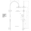 Astra Walker Icon Exposed Twin Shower 200mm Rose Chrome 