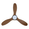 Eglo Noosa 52" Ceiling Fan Black and New Teak with Light 20684807 