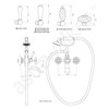  Astra Walker Olde English Bath Mixer with Hand Shower 
