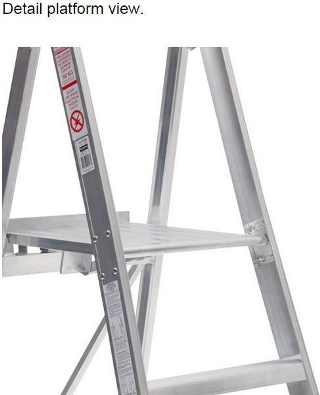 Bailey Platform Ladder Aluminium 150kg Platform Height 2.0m Heavy Duty Welded FS10718