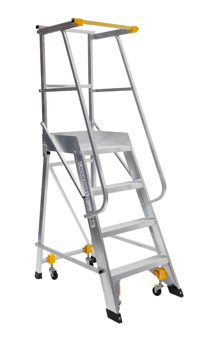 Bailey Platform Ladder Order Picker Aluminium 130kg Platform Height 0.9m Welded OP3MKII FS10863