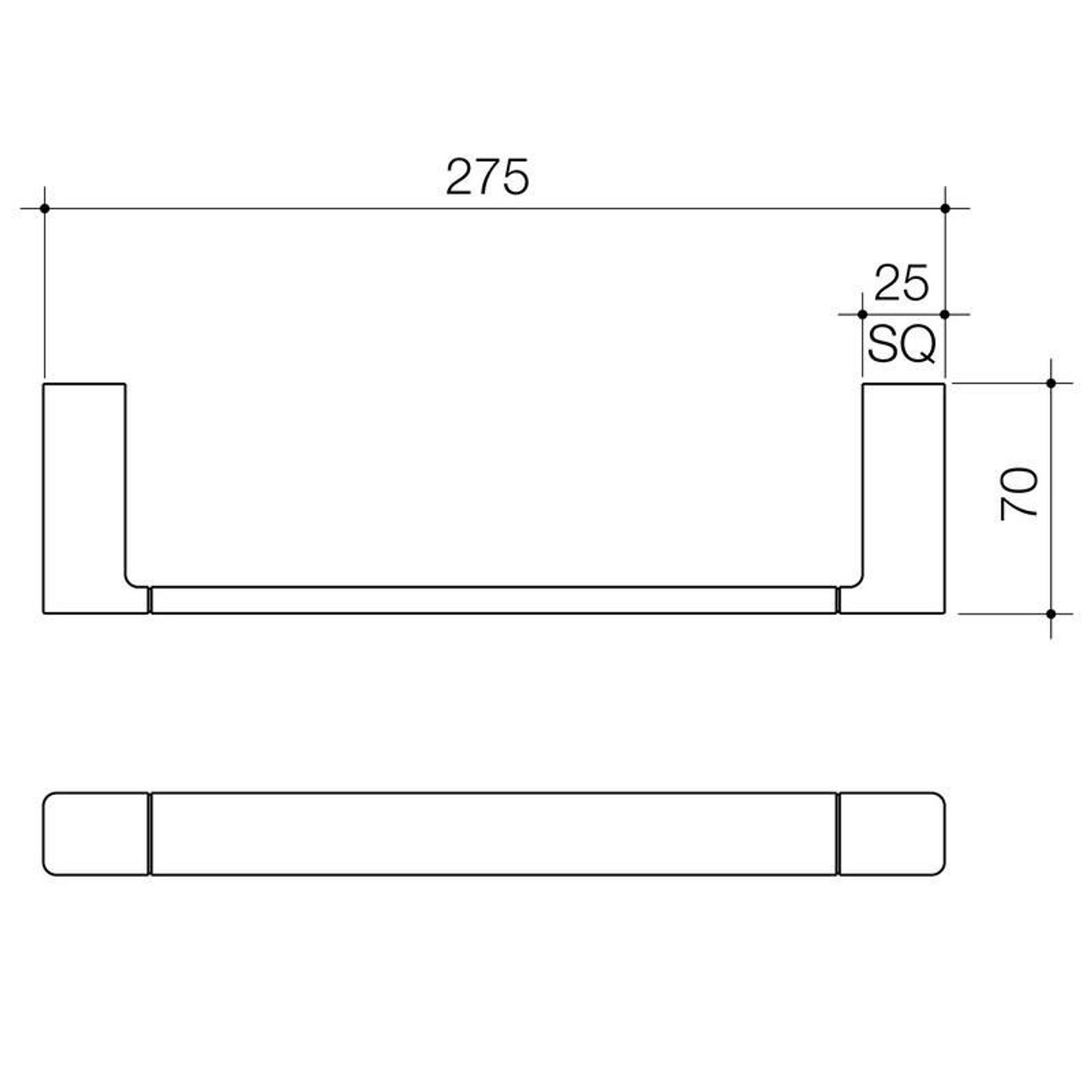 Dorf Epic Hand Towel Rail Chrome 6423.04