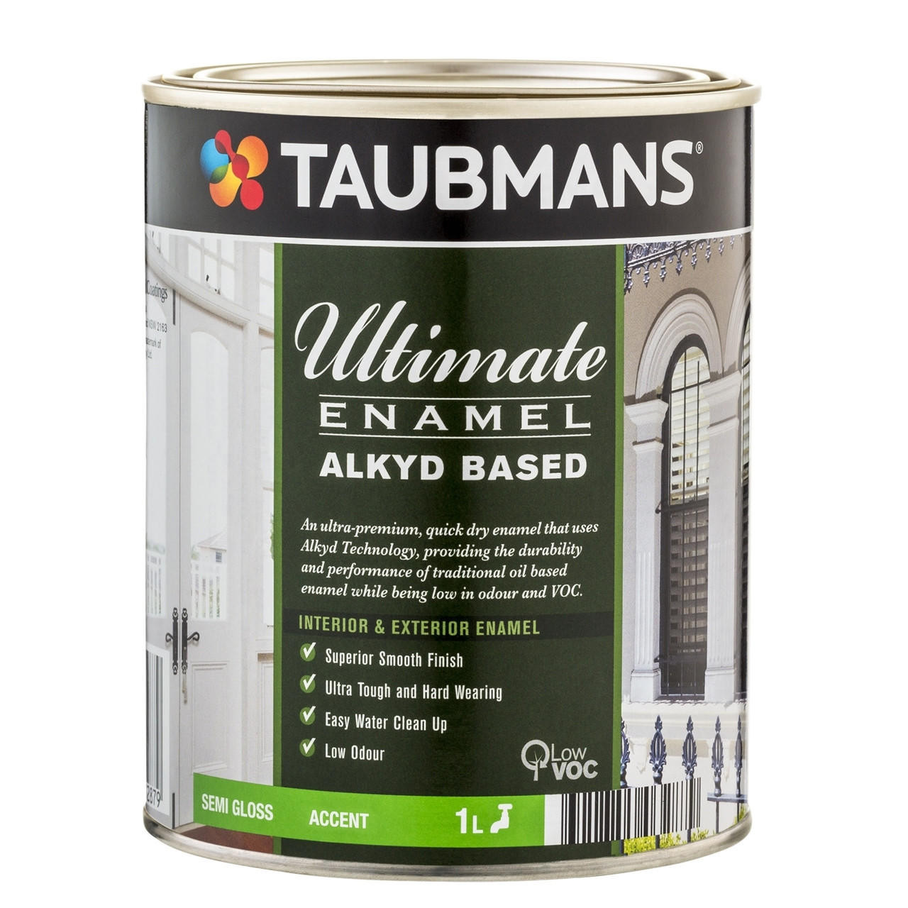 Taubmans Ultimate Enamel 1L Accent Semi Gloss Alkyd Based Enamel