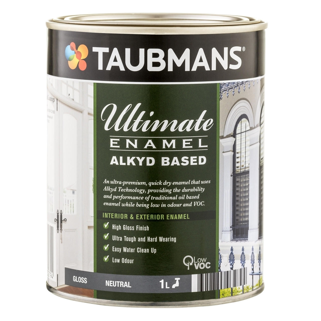 Taubmans Ultimate Enamel 1L Neutral Gloss Alkyd Based Enamel