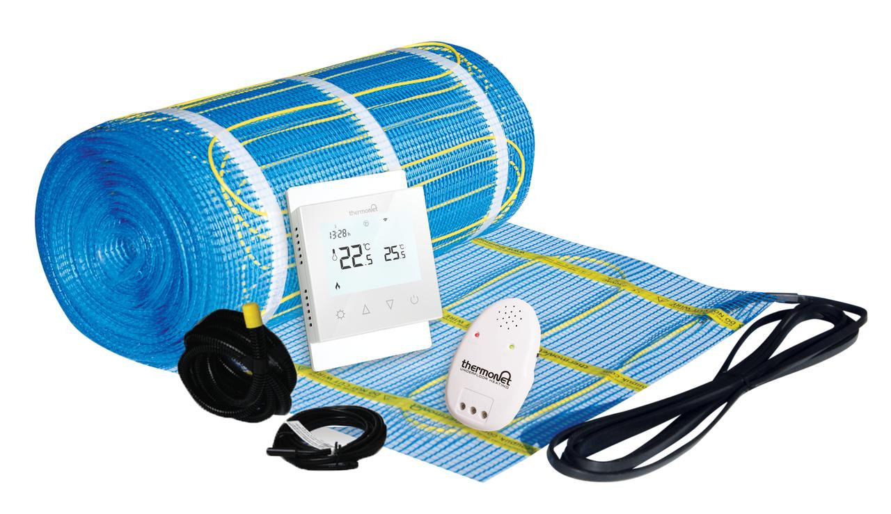 Thermonet EZ 150W/m² Underfloor Heating Kit 115016T with Programmable Thermostat 5220A (8m²)