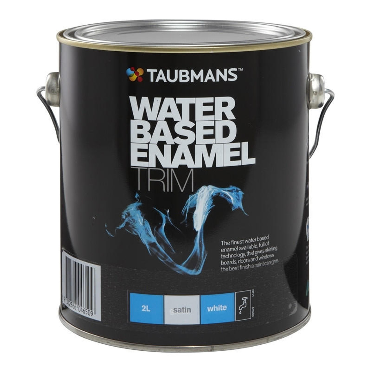 Taubmans Water Based Enamel Trim 2L Satin White Enamel Paint