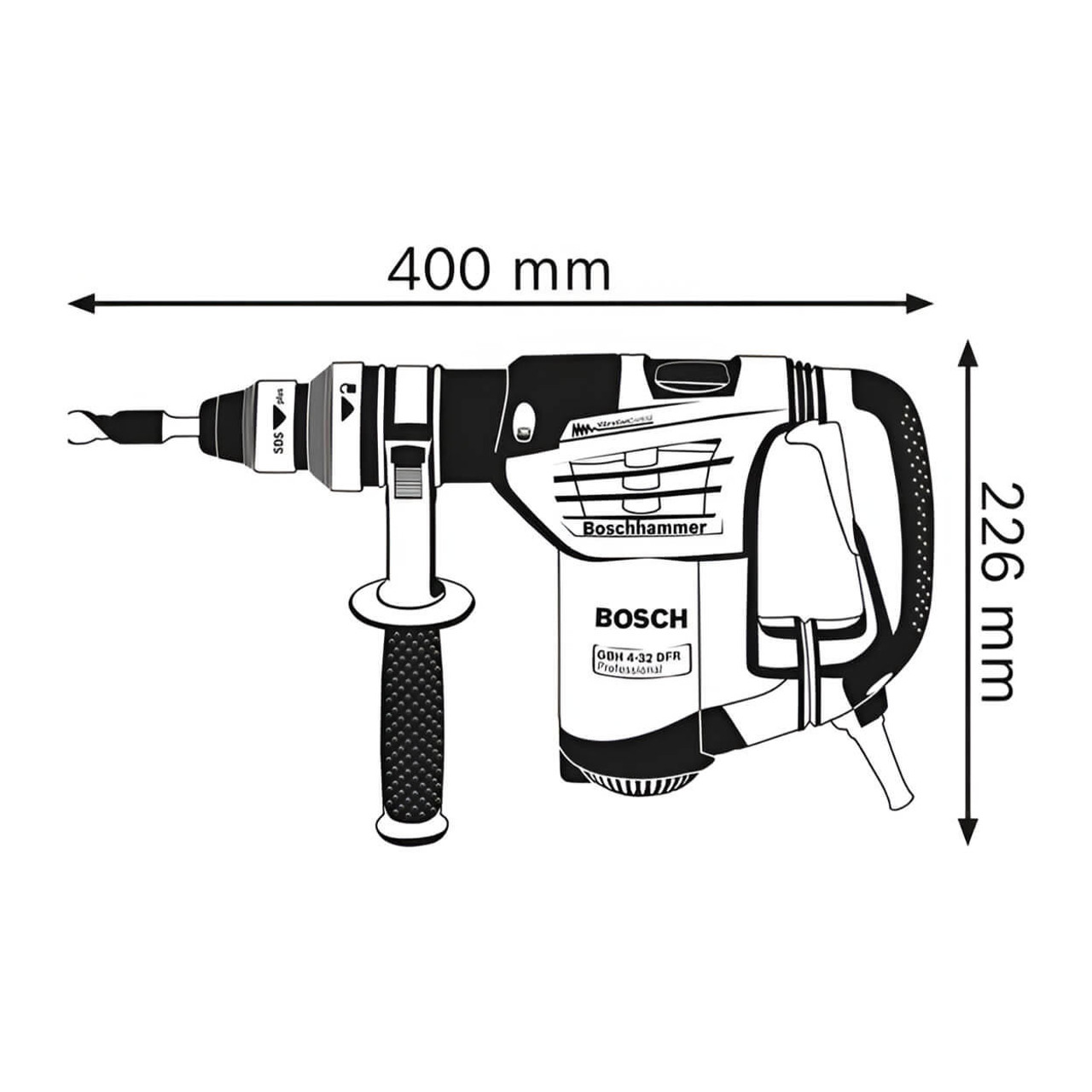 Bosch Power Tools Bosch Rotary Hammer Drill 900W GBH4-32DFR 