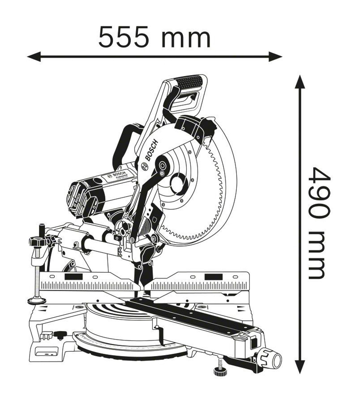 Bosch Power Tools Bosch Compound Mitre Saw Slide 24mm 1800w GCM350-254