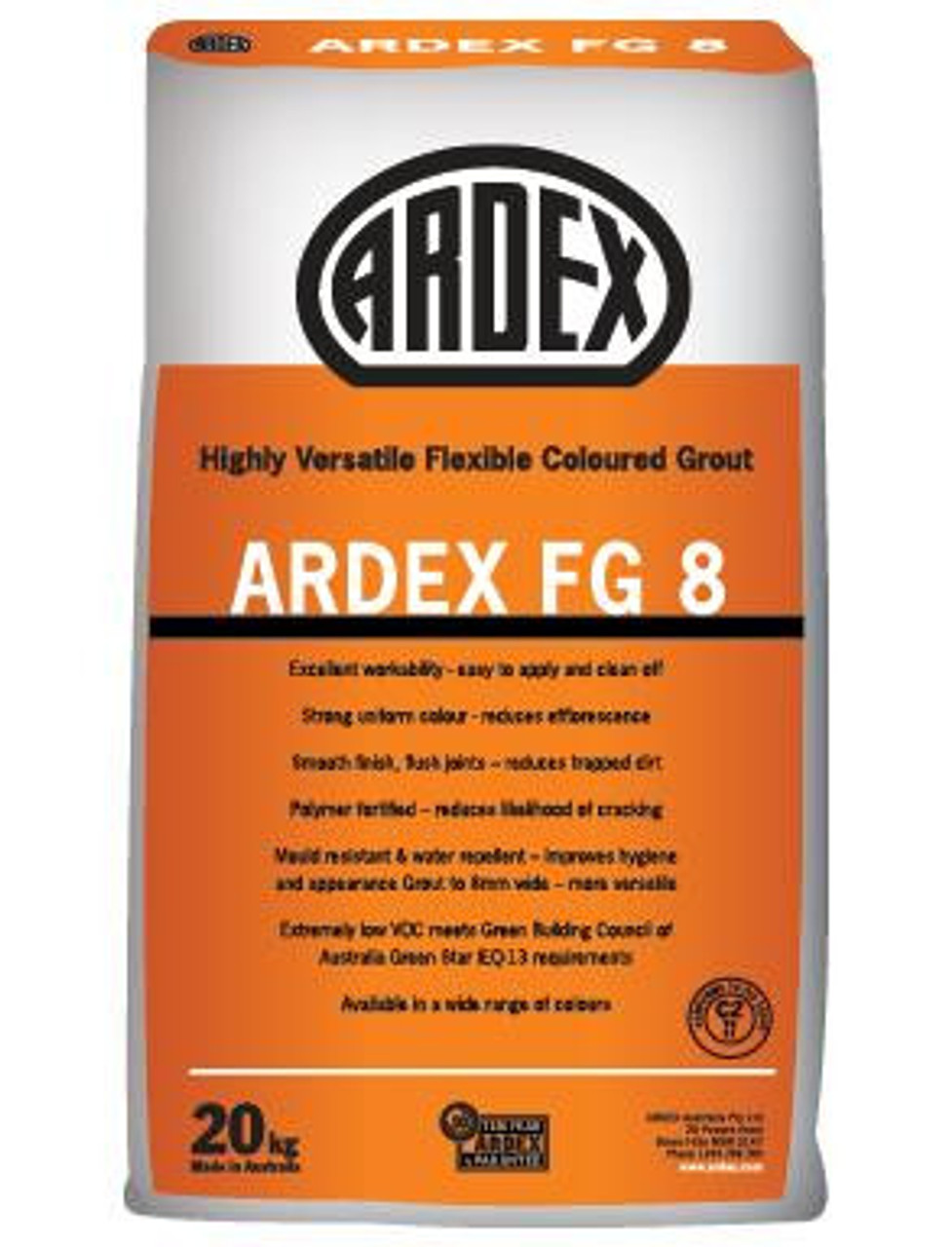Ardex Grout Fg-8 White 200 20Kg 10127