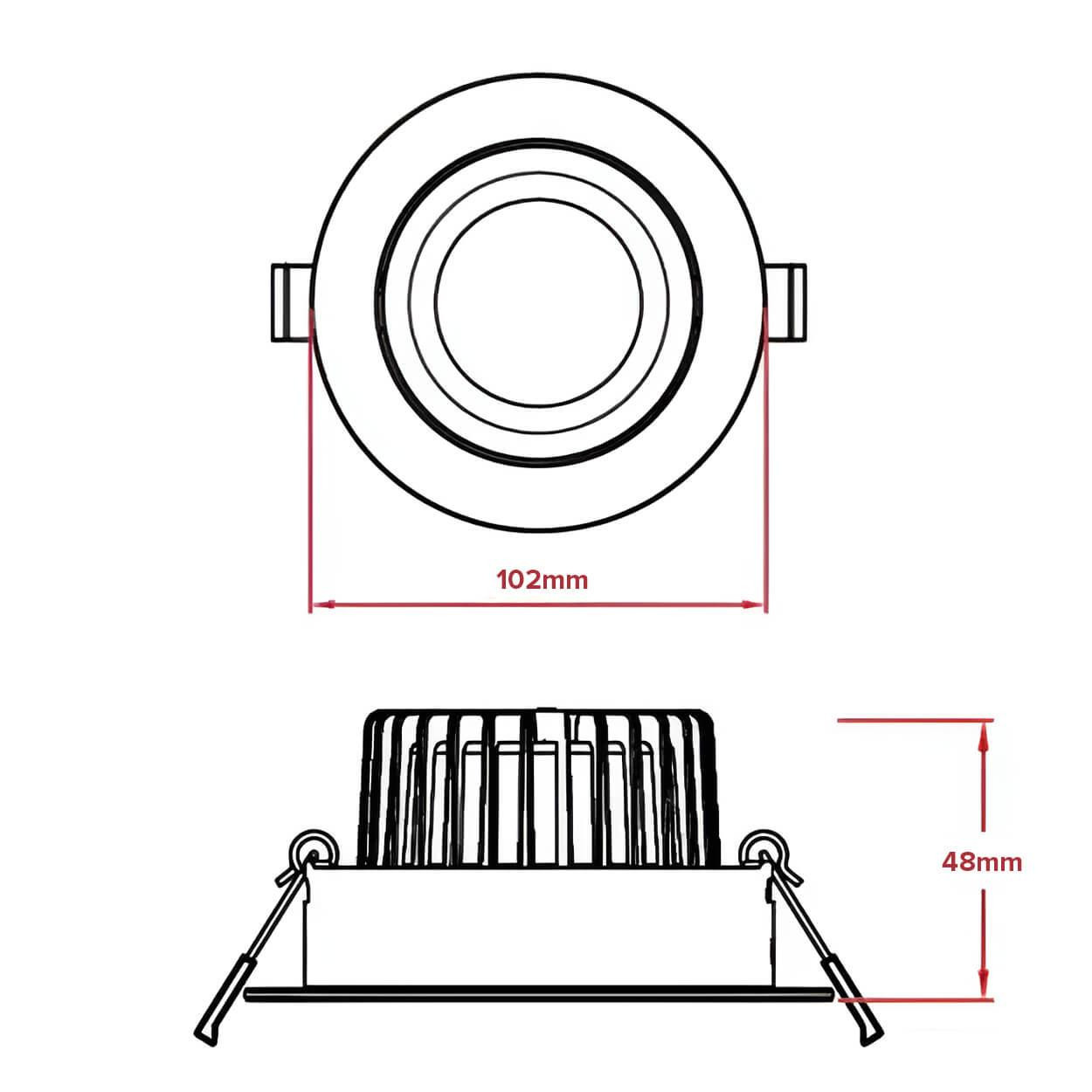 Phonix Holdings Phonix Dome Five Colours Dimmable Downlight White 