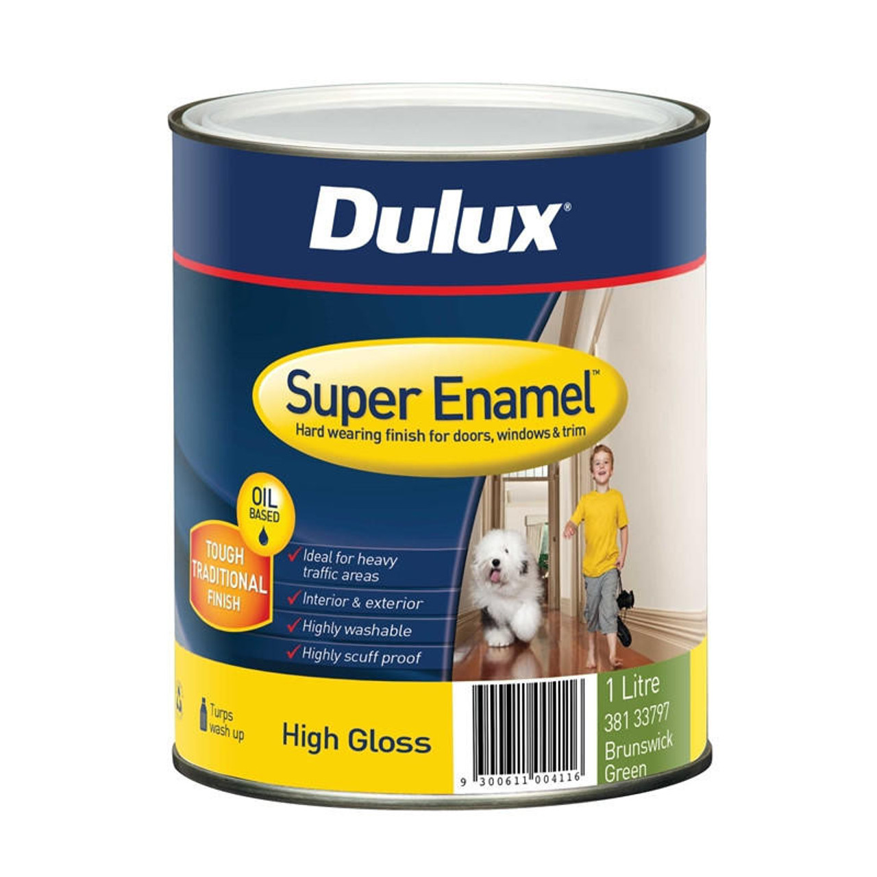 Dulux Super Enamel 1L High Gloss Brunswick Green Enamel Paint