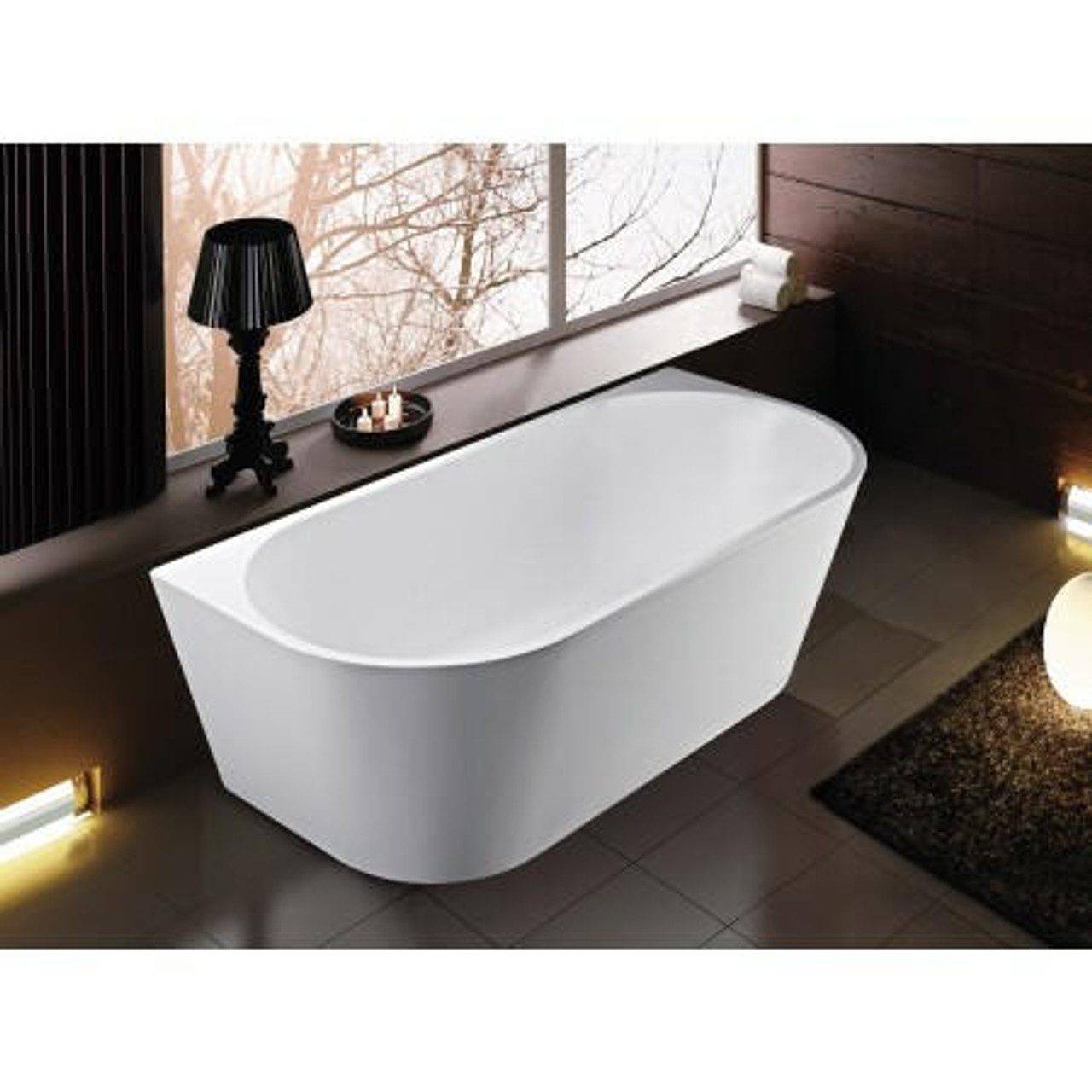 Roma Back to Wall Round Free Standing Bath 1700mm