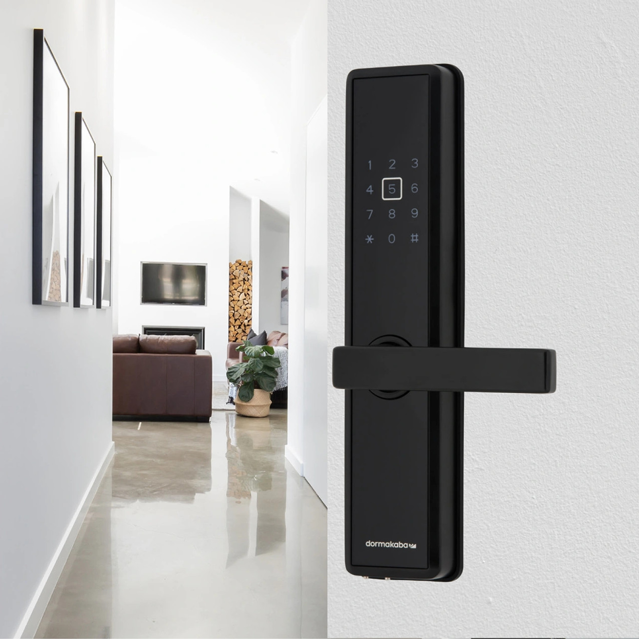 dormakaba m5 digital smart lock black with matt black rim dkm5blemb