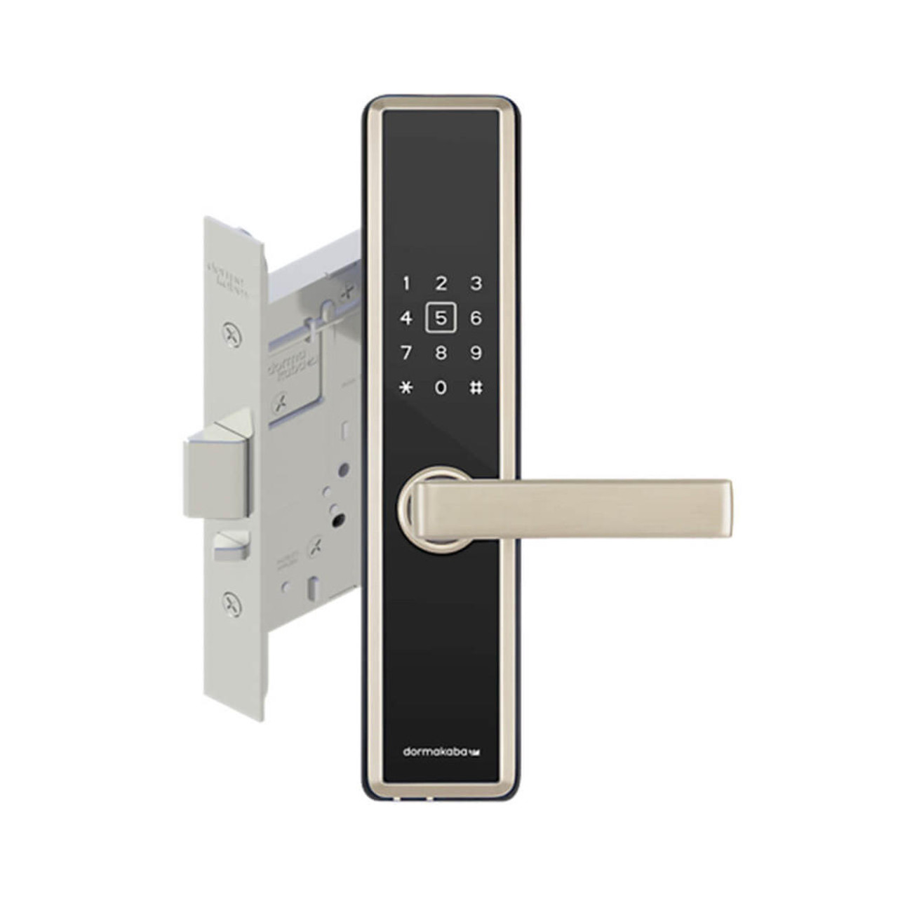  Dormakaba M5 Digital Lock with Fire Rated Mortice Lock Brushed Nickel - 9400000007453 
