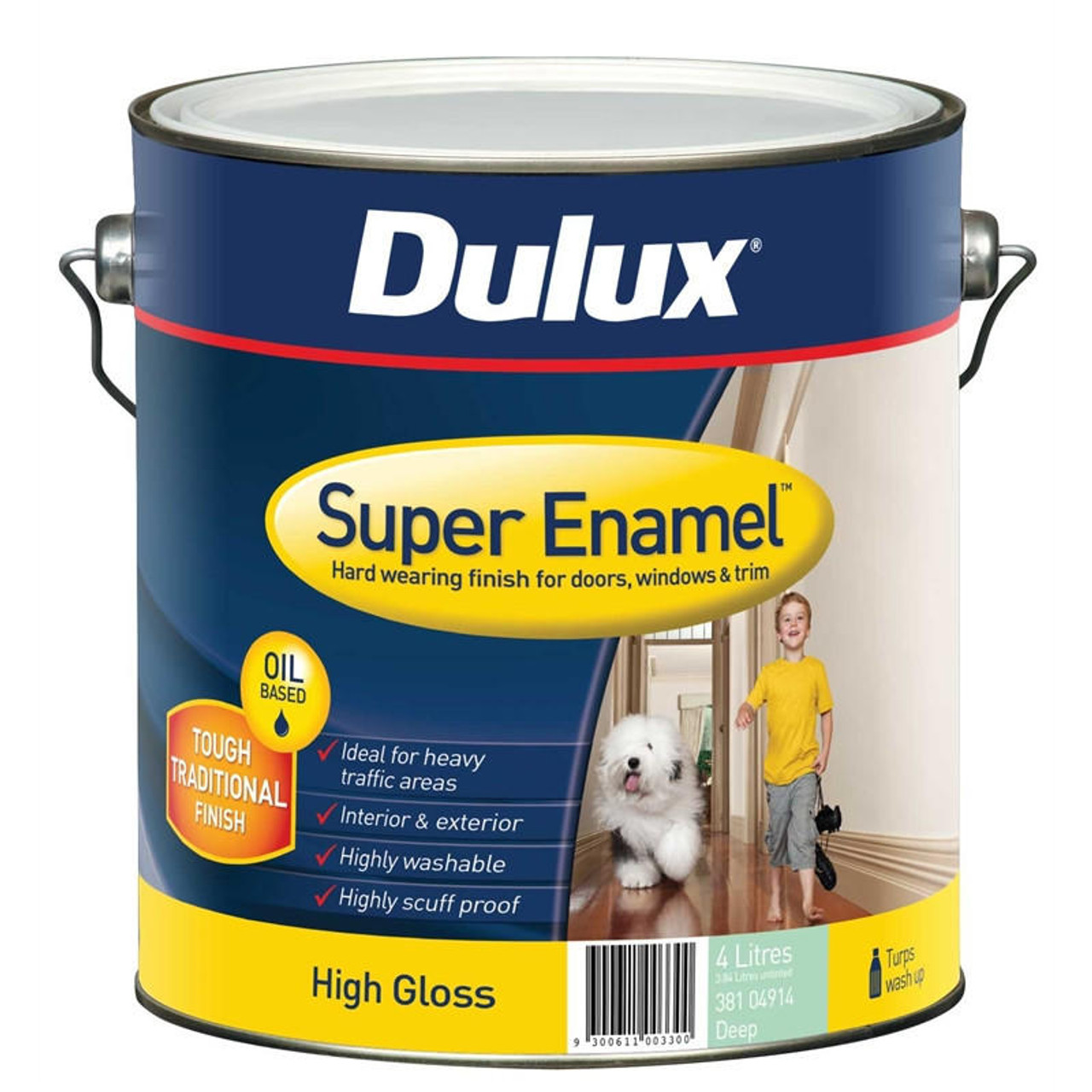 Dulux Super Enamel 4L High Gloss Deep Enamel Paint