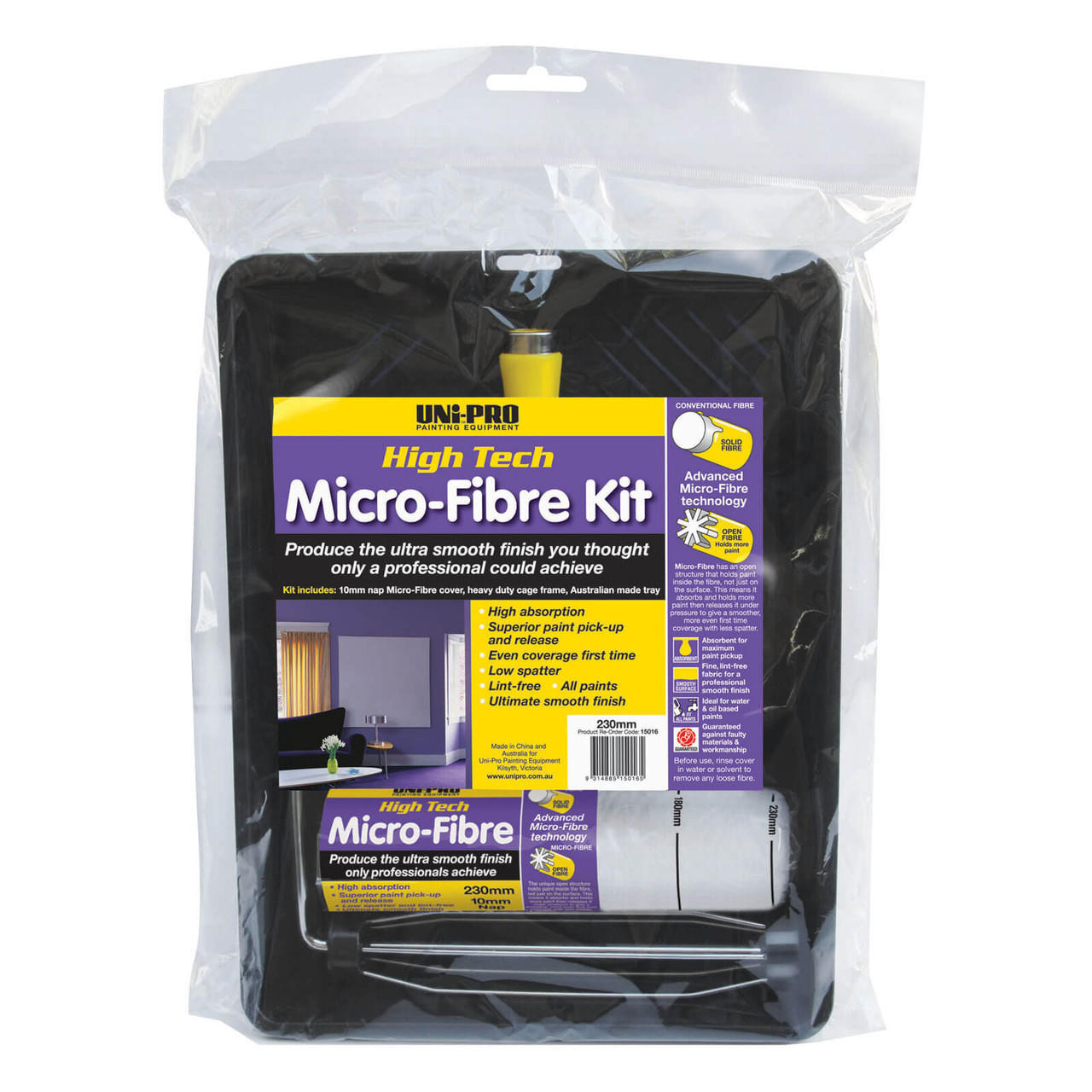 Uni-Pro Microfibre 230mm Roller Kit