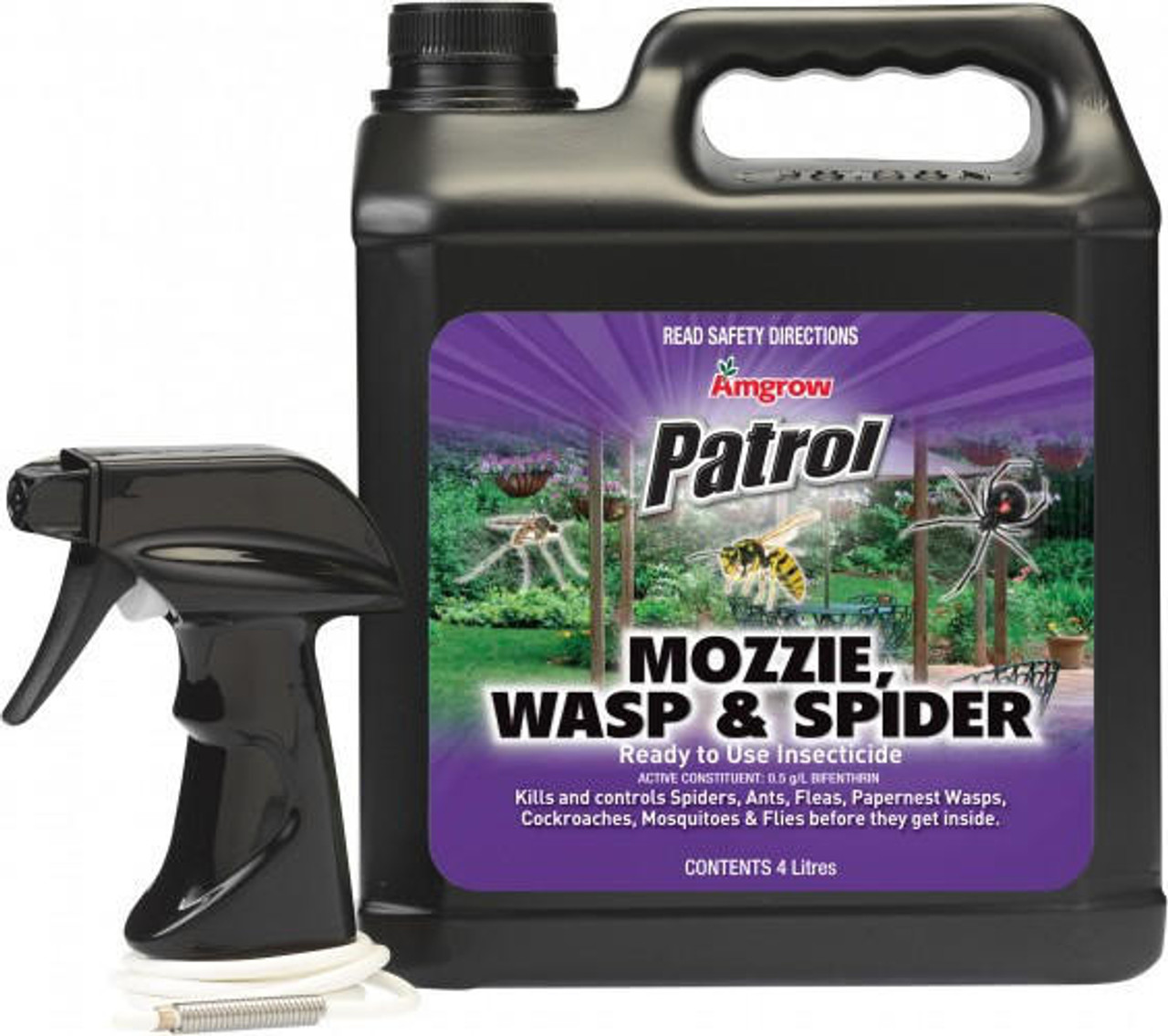 Amgrow Patrol Mozzie Wasp and Spider Spray Rtu 2ltrs
