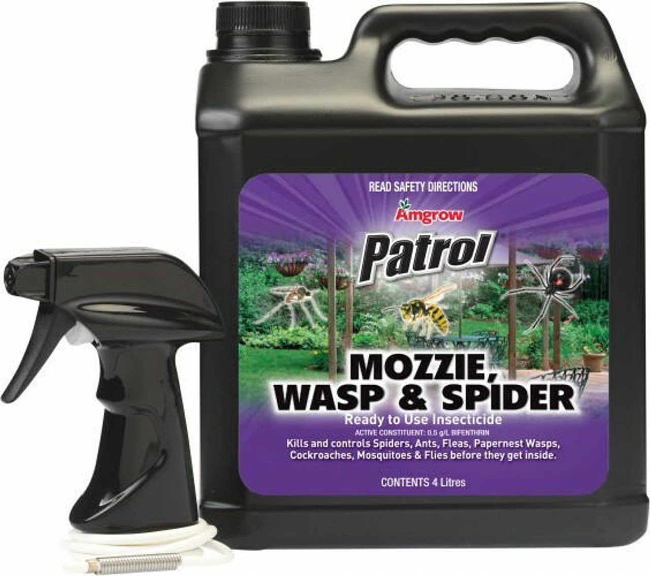 Amgrow Patrol Mozzie Wasp & Spider Spray Rtu 2ltrs