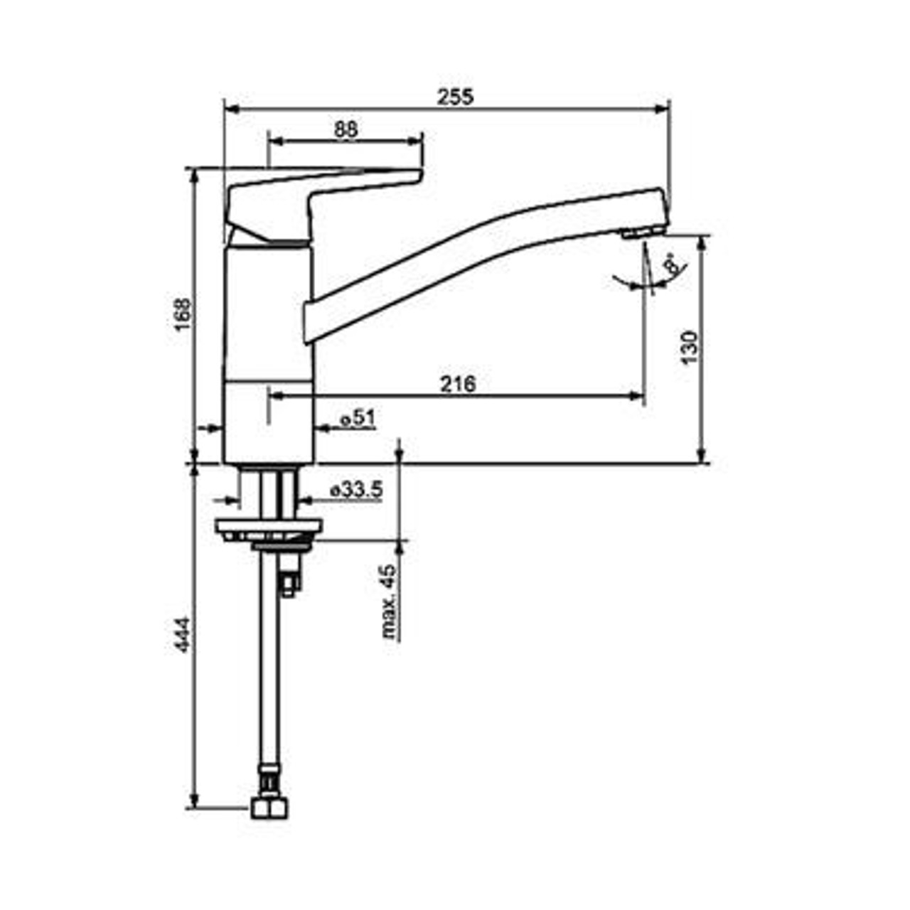 Hansa Polo Neu Sink Mixer Chrome 514822930037