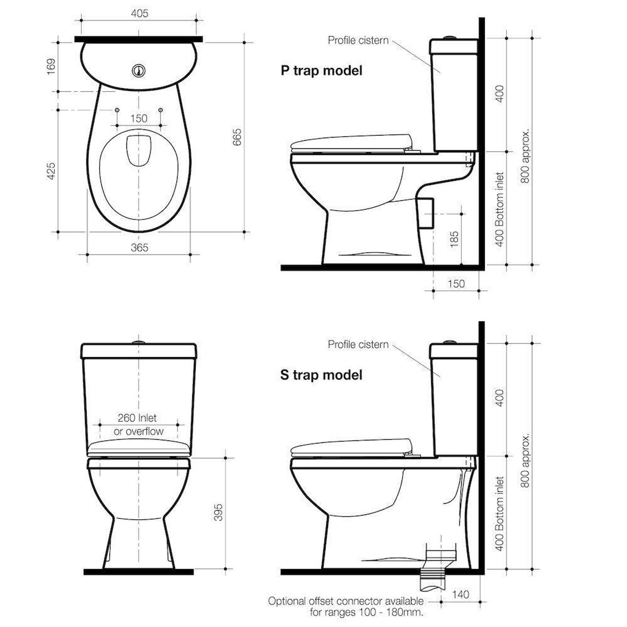 Caroma Tempo Close Back To Wall Toilet Suite 924085W