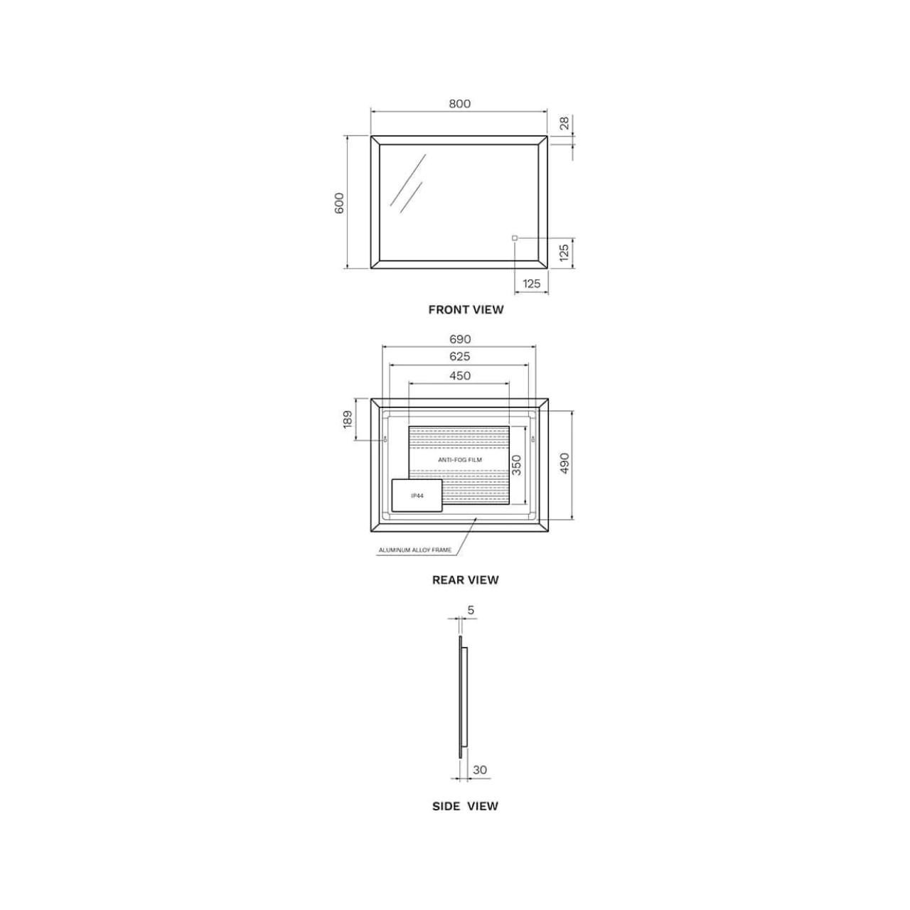  Parisi Multi Line Progressive LED Mirror 800 ML-800-2L 