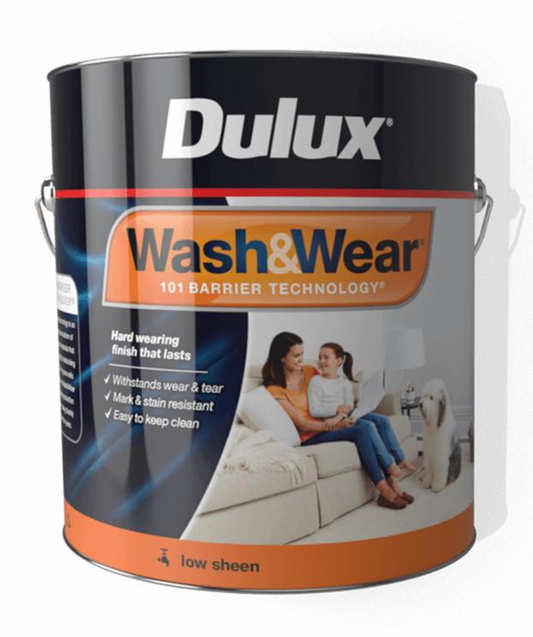Dulux Wash and Wear 101 1L Low Sheen Deep Base Interior Paint