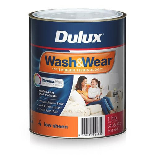 Dulux Wash and Wear 101 1L Low Sheen True Red Base Interior Paint