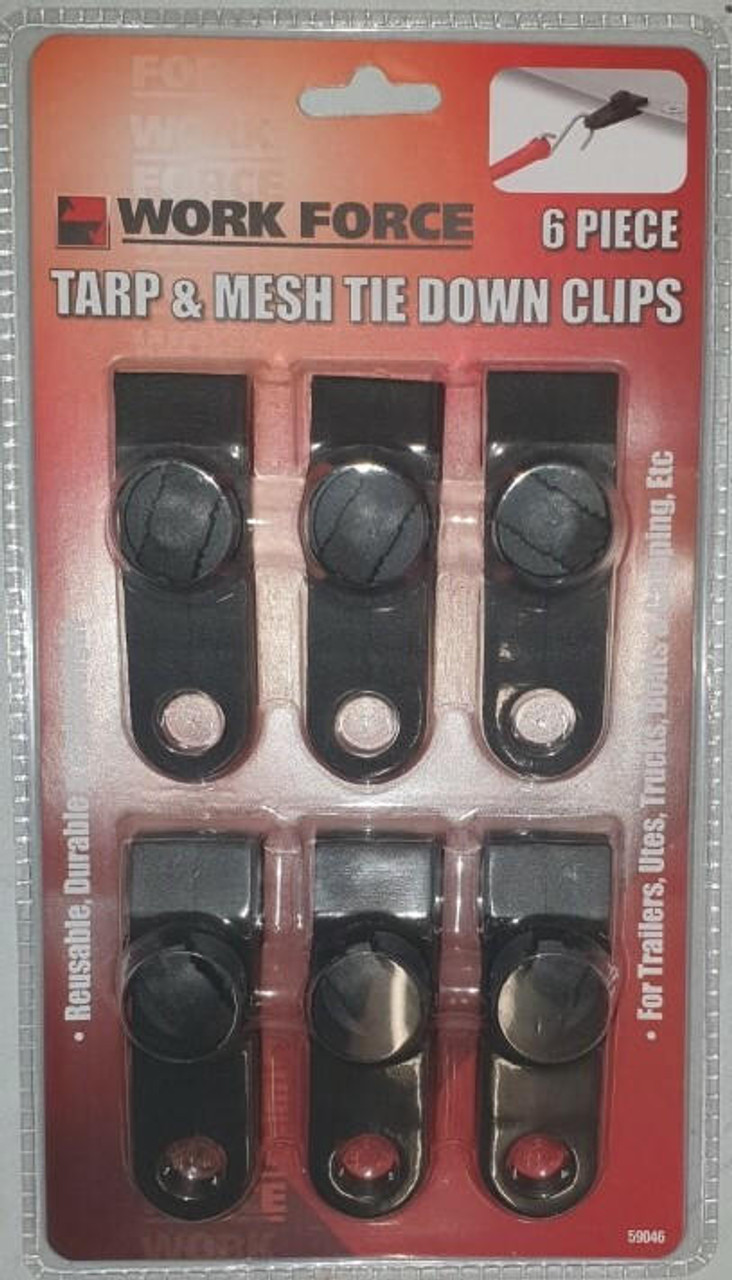 Medalist Tie Down Clips Tarp & Mesh 6pc 59046