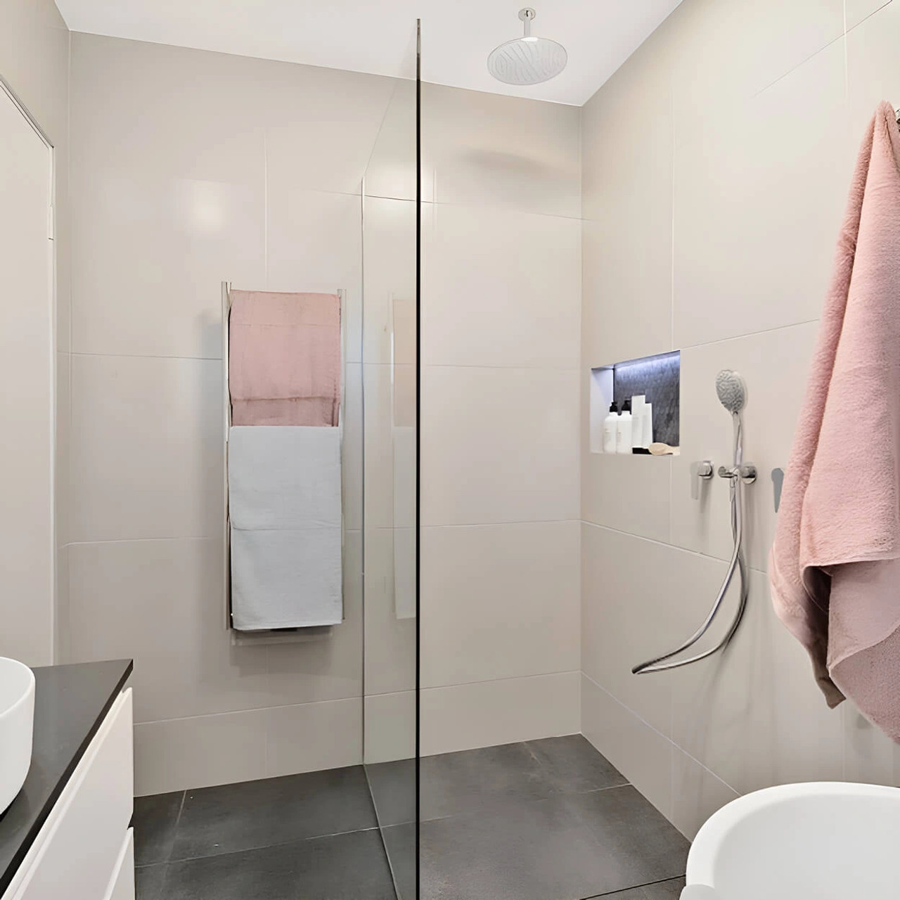 thermorail 400x1120 heated towel rail 8 bar polished ladder