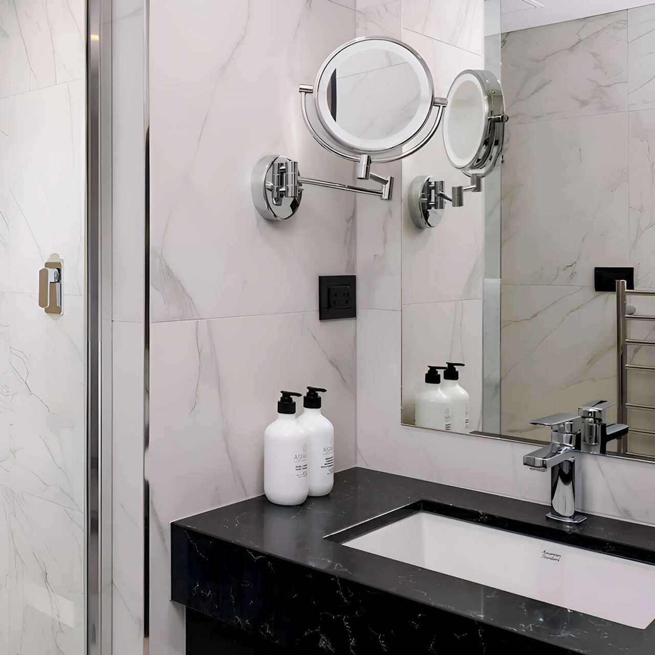 thermorail heated towel rail 530x700mm polished 8 bar
