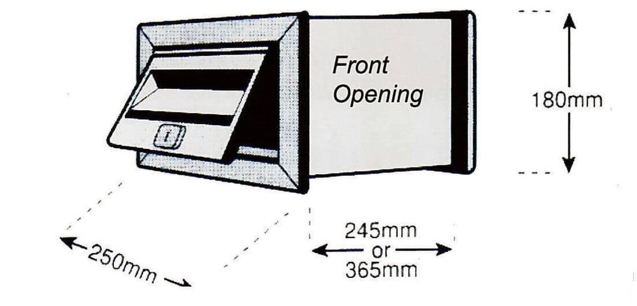 MCH Altone MCH No1 Stainless Steel Wall Front Opening Letterbox 500642