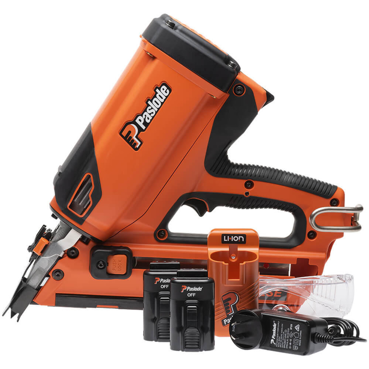 Paslode 7.4V 2.2Ah Li-ion Cordless Framemaster PowerVent Impulse Nailer Combo Kit B20580