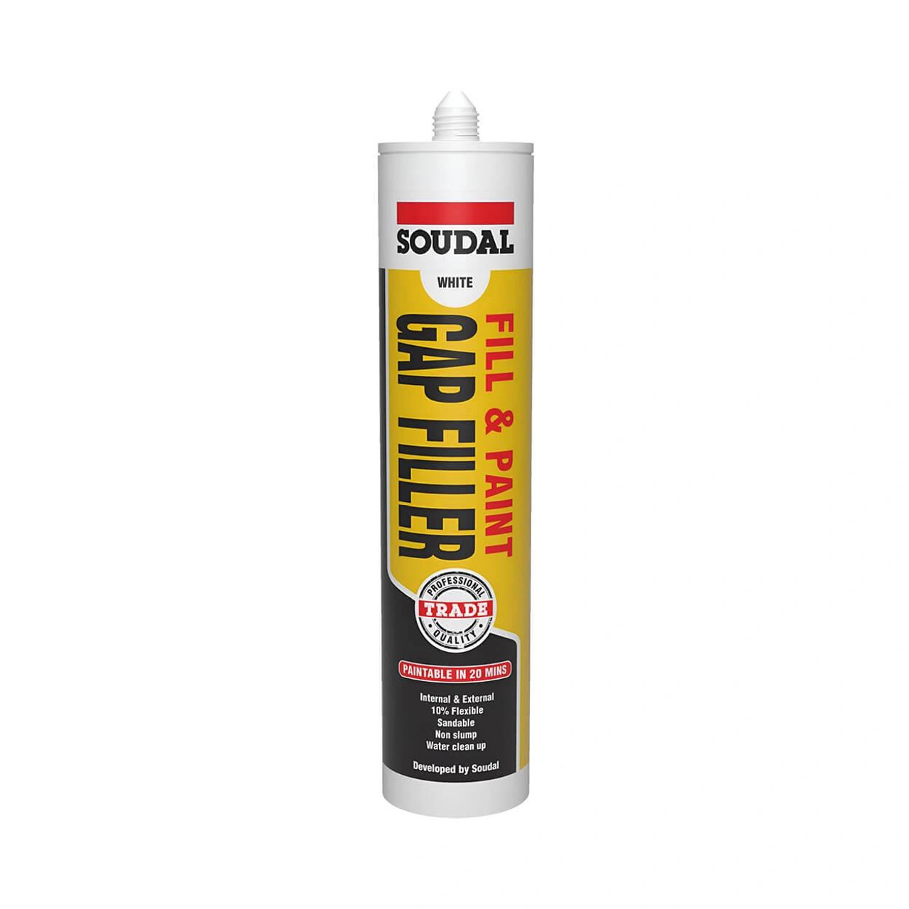  Soudal Fill & Paint Gap Filler - Professional Multi-Surface Sealant Solution 
