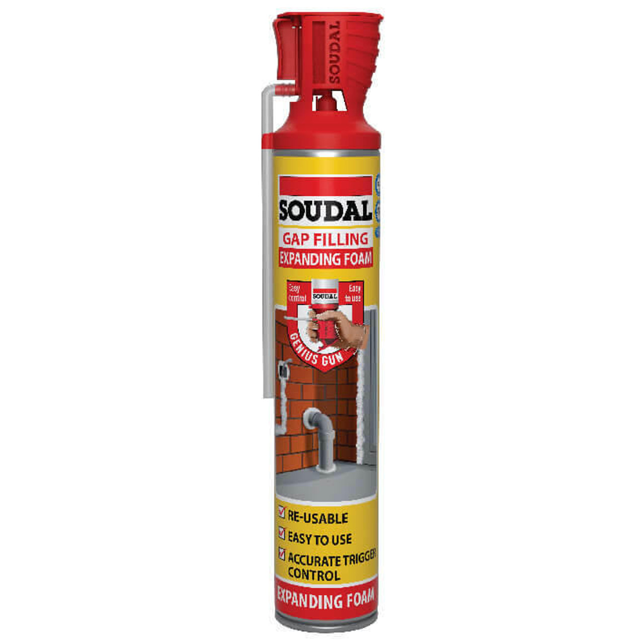 Soudal Genius Gun Gap Filling Expanding Foam 750ml