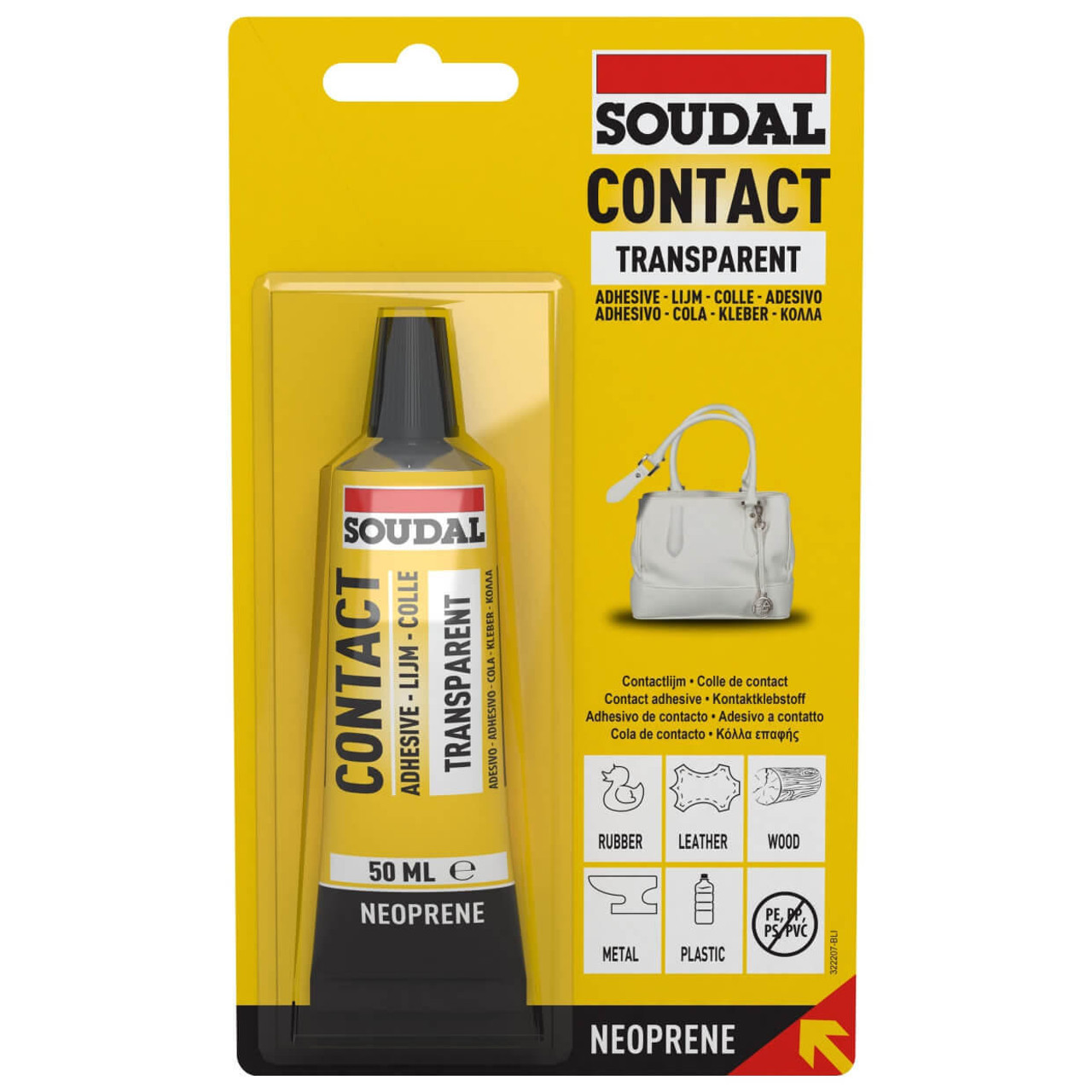 Soudal Contact Adhesive Transparent Blister 50ml