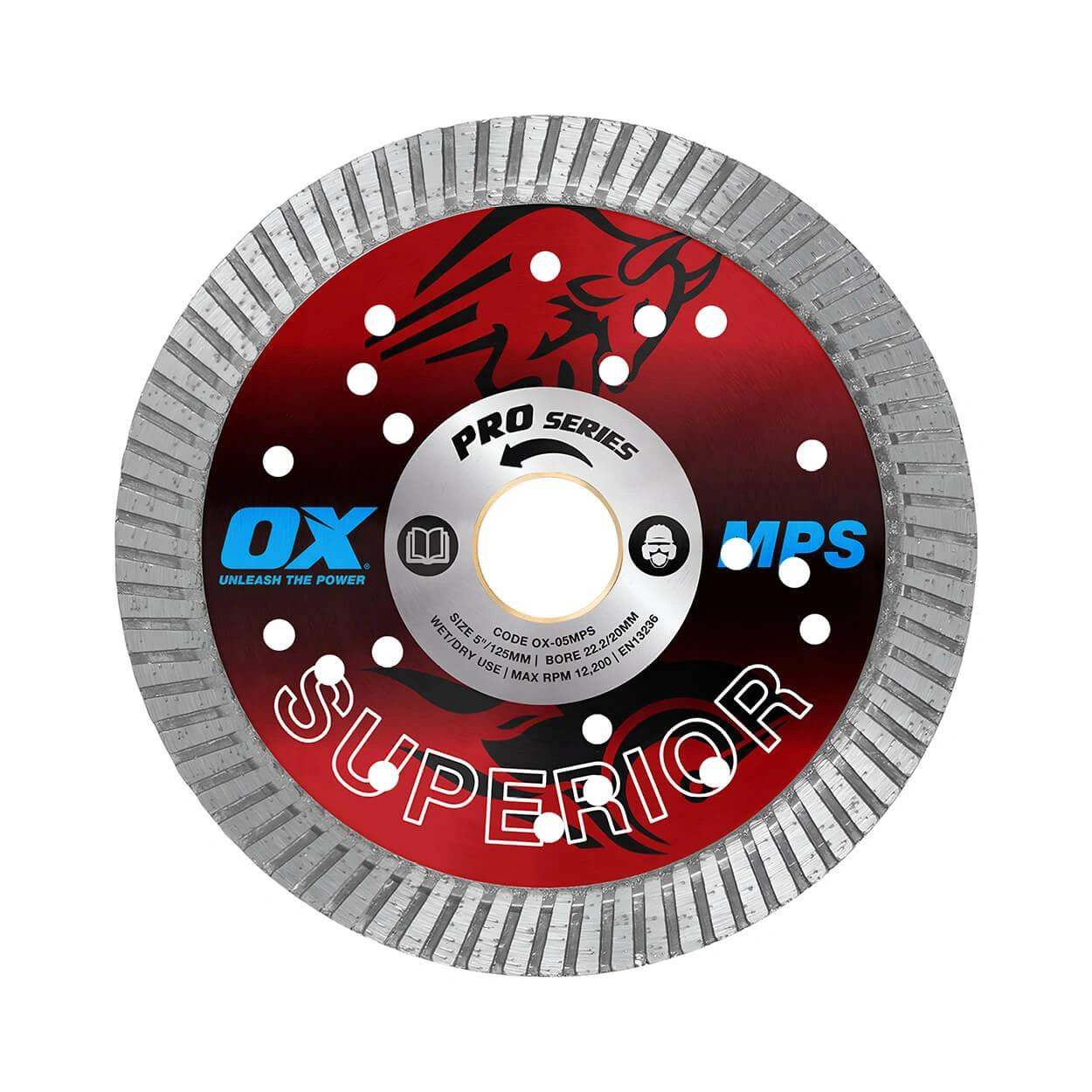 OX Tools OX Pro MPS GP Turbo Superior Diamond Blade 125mm 