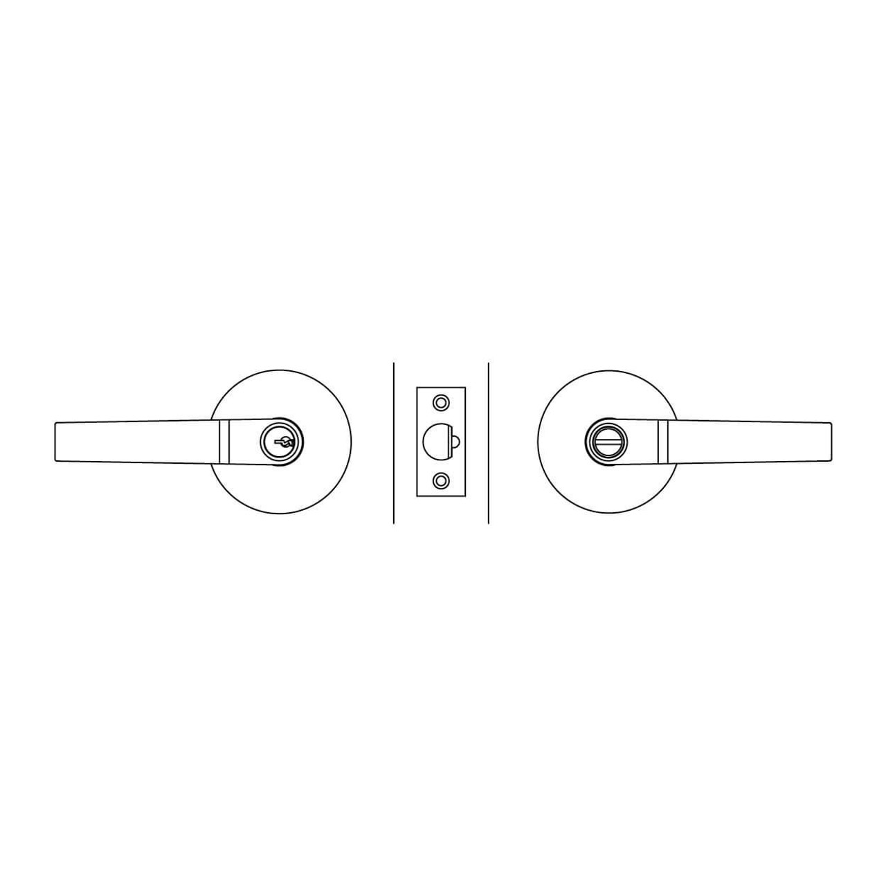 Lockwood Enable Cylindrical Entrance Set 70mm Satin Chrome   Lockwood Enable Cylindrical Entrance Set 70mm Satin Chrome