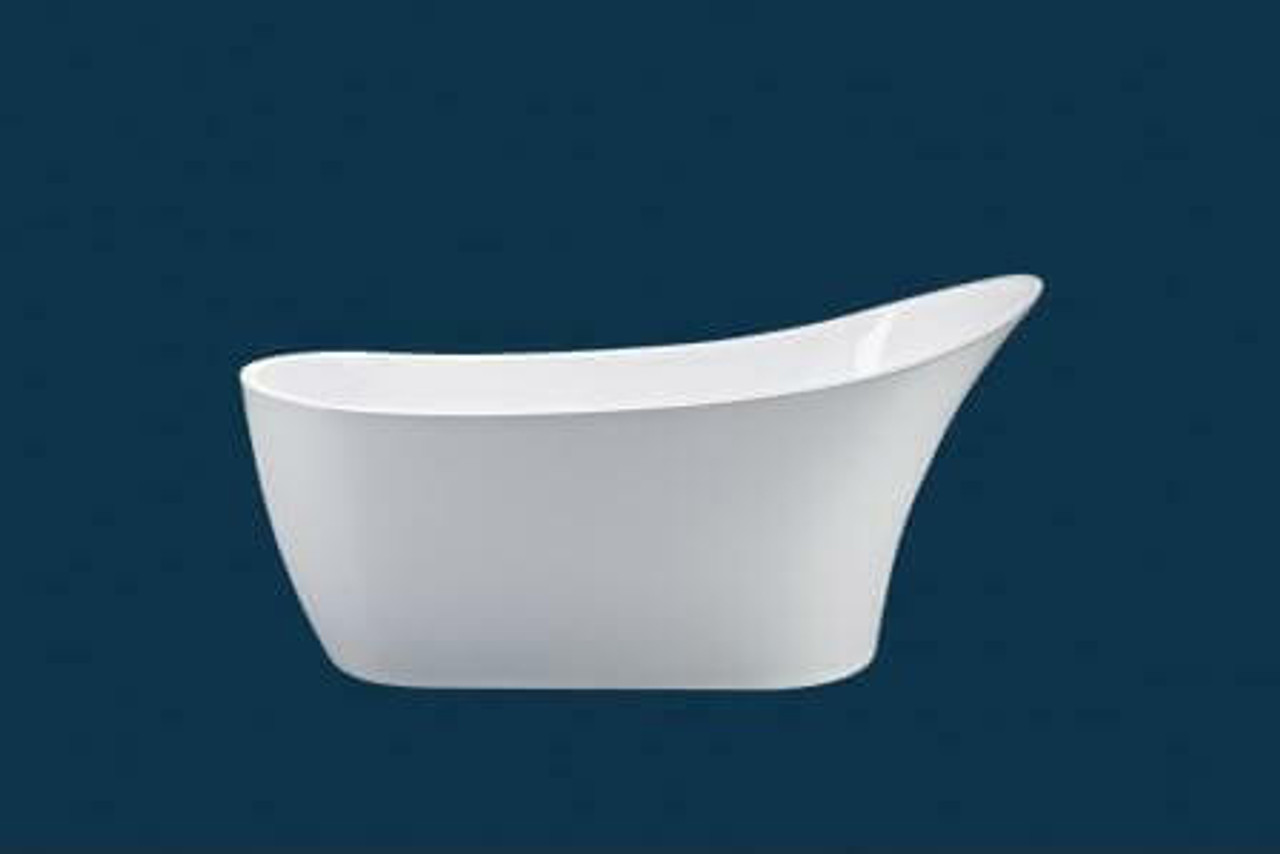 Roma Free Standing Bath Gloss White Acrylic High Back BTA-C1650