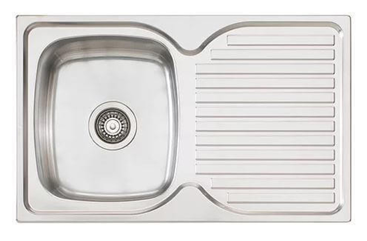 Harmony Bassini Single Bowl Stainless Steel Kitchen Sink 770MM X 480MM PPH20