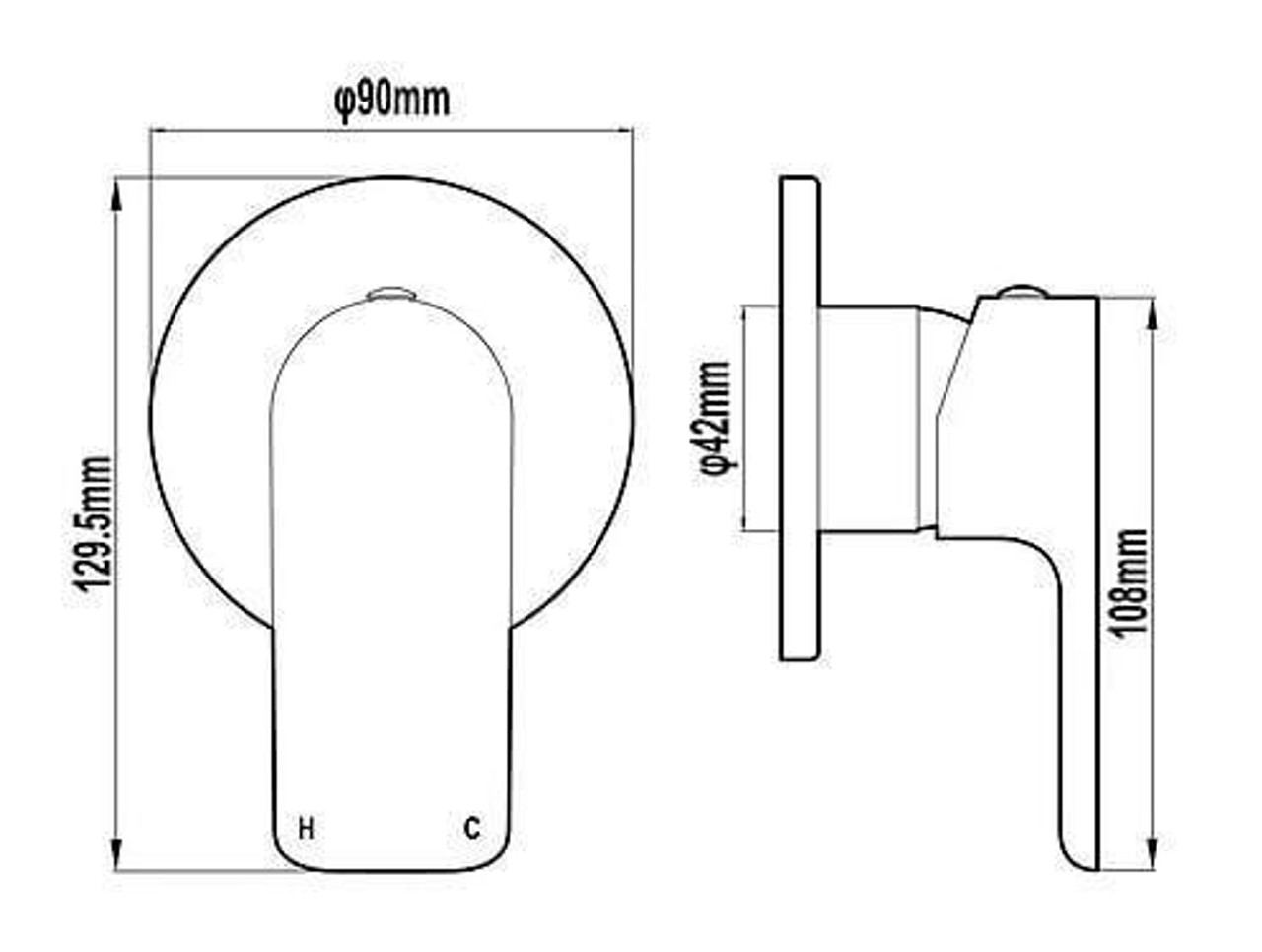 Harmony Bassini Shower Mixer Chrome 82810